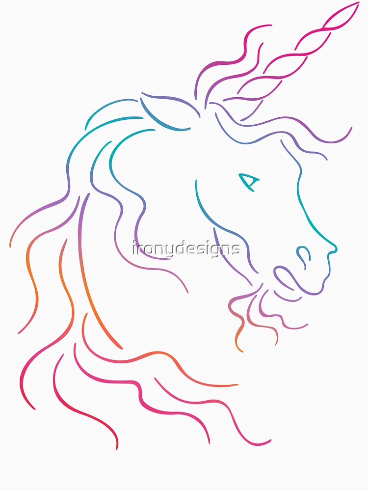 Rainbow Tribal Unicorn Art Design by ironydesigns T-Shirts, Hoodie, Sweatshirt | BlankRebels.com (Image 3)