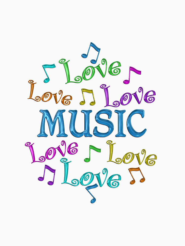 LOVE LOVE MUSIC by CoolDoodles T-Shirts, Hoodie, Sweatshirt | BlankRebels.com (Image 3)