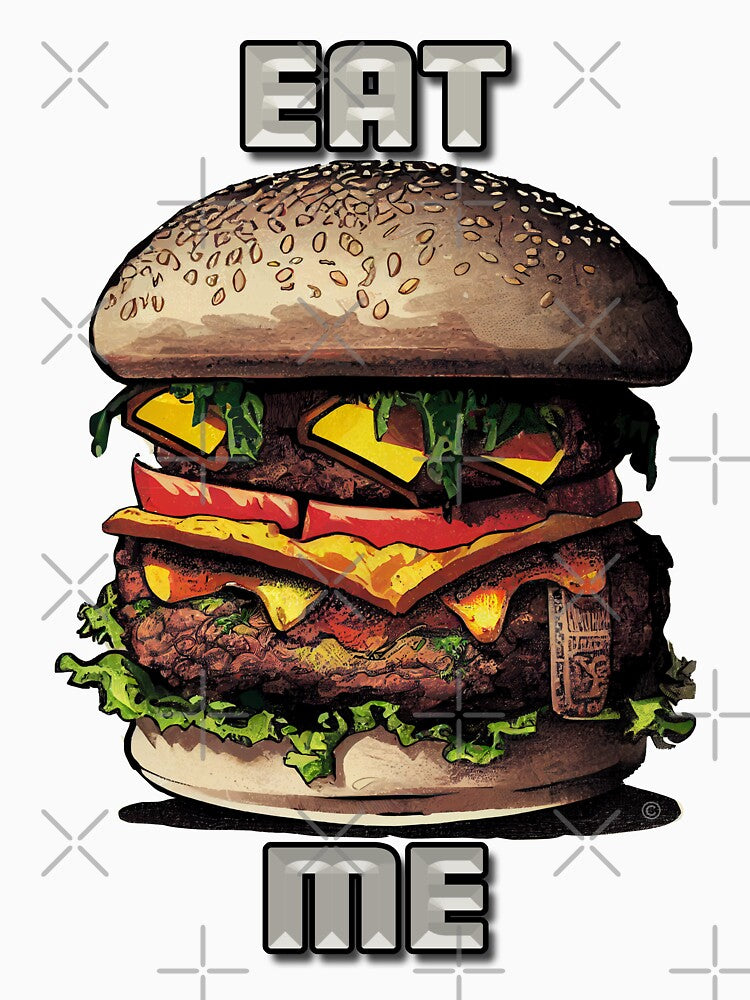 "EAT ME" Juicy Burger Tee by Thriving-Artist Hoodie, Sweatshirt | BlankRebels.com (Image 3)