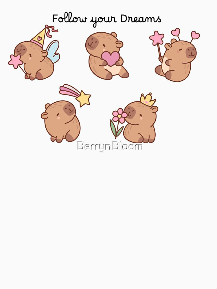 Cute Capybara by BerrynBloom T-Shirts, Hoodie, Sweatshirt | BlankRebels.com (Image 3)