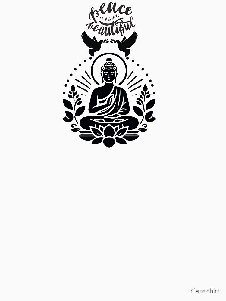 Peace is always beautiful yoga women by Ganeshirt T-Shirts, Hoodie, Sweatshirt | BlankRebels.com (Image 3)