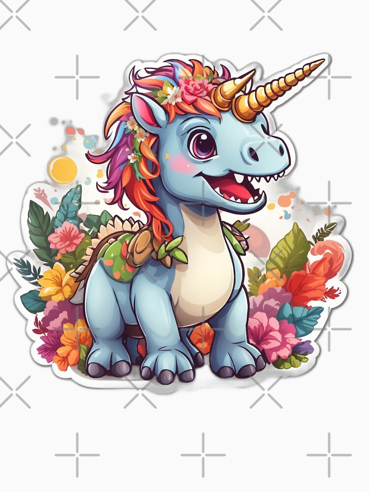 Unicorn Dinosaur, T-Rex Funny Unicorns Party Rainbow Squad Gifts for Kids Boys Girls by teesBYAlioui T-Shirts,... (Image 3)