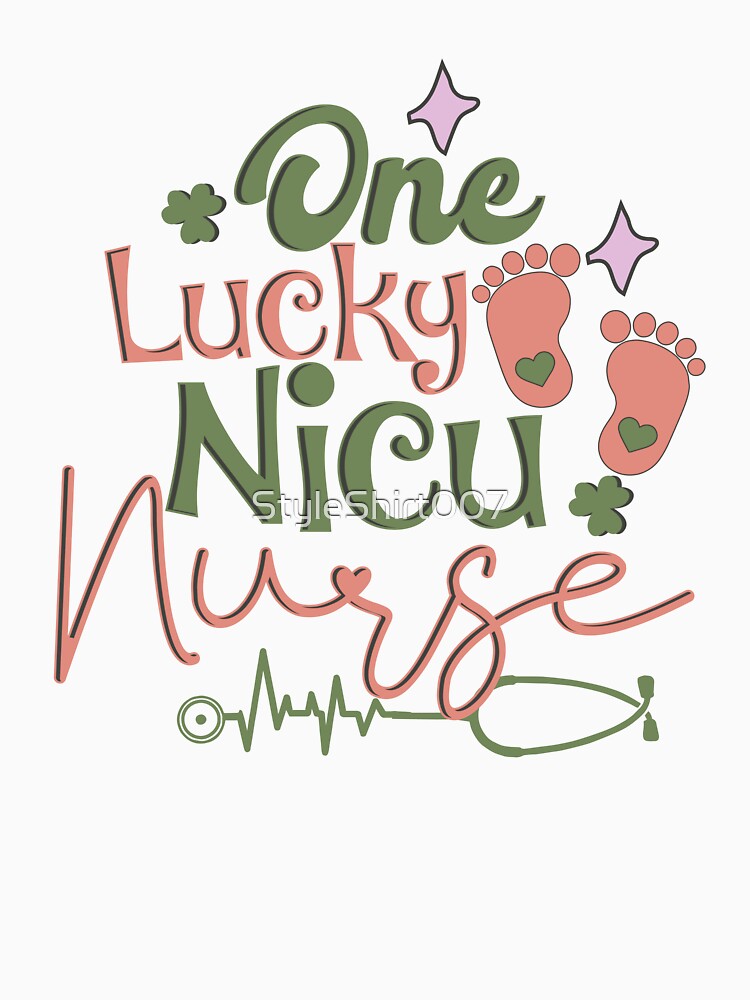 One Lucky Nicu Nurse Retro St. Patrick's Day Irish by StyleShirt007 T-Shirts, Hoodie, Sweatshirt | BlankRebels.com (Image 3)