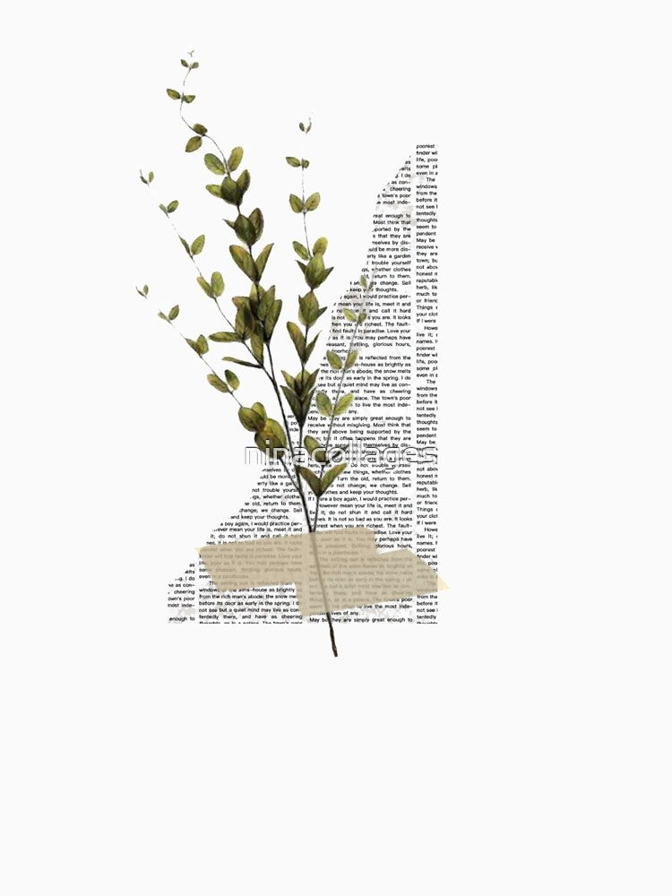 Newspaper Greenery- dark academia collage by ninacollages T-Shirts, Hoodie, Sweatshirt | BlankRebels.com (Image 3)