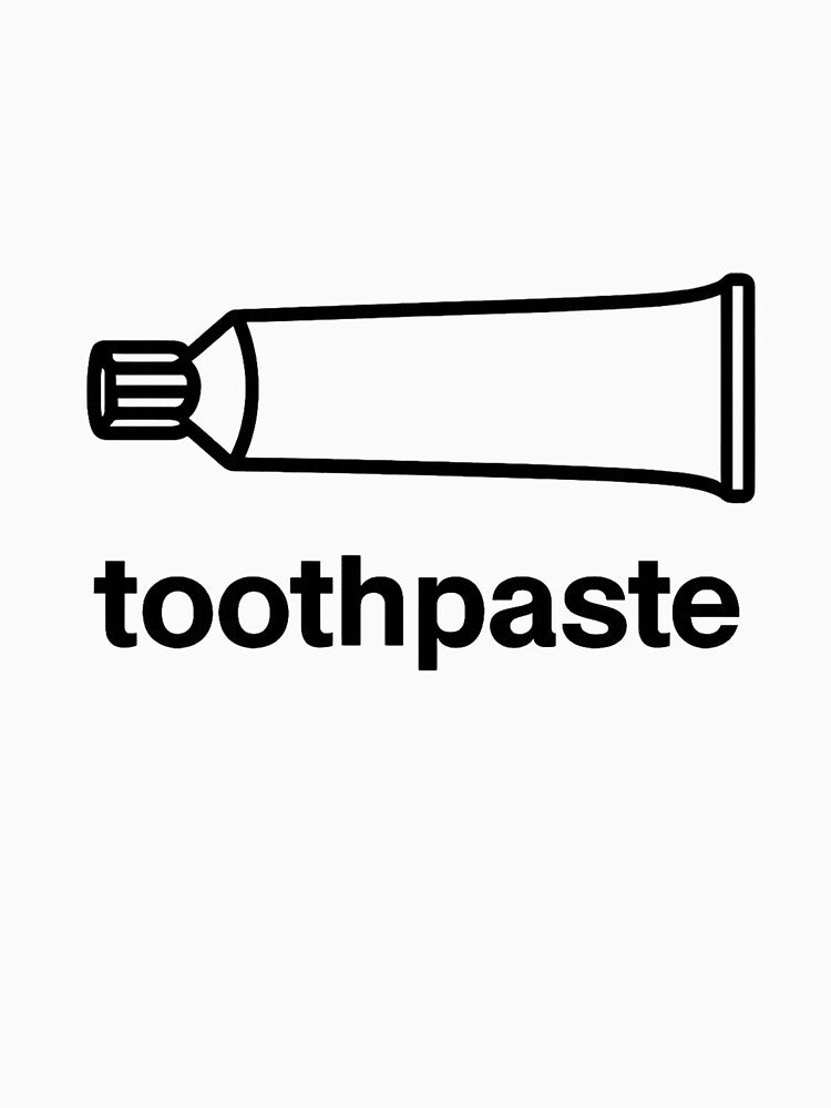 Minimal Toothpaste – White Design for Dark T-Shirts and Hoodies by ordinarythingsart