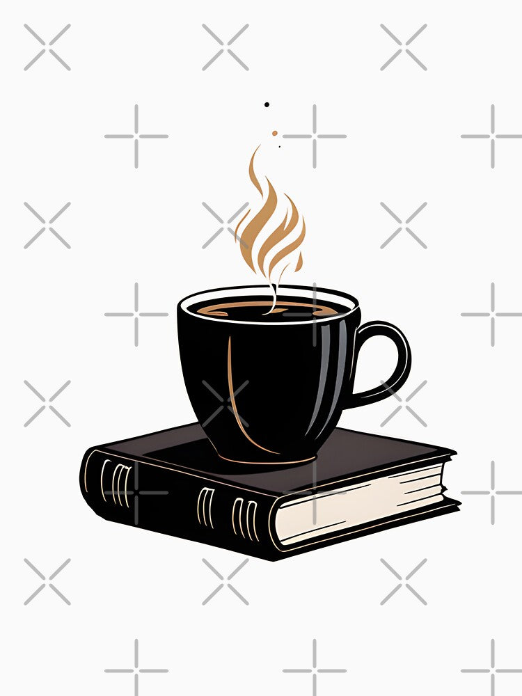 cup of coffee & book by CaffeineDose T-Shirts, Hoodie, Sweatshirt | BlankRebels.com (Image 3)