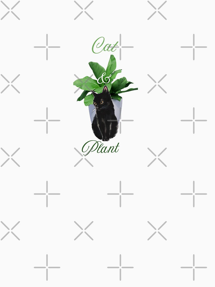 Cat and Plant by Gemini Dazzling Arts T-Shirts, Hoodie, Sweatshirt | BlankRebels.com (Image 3)