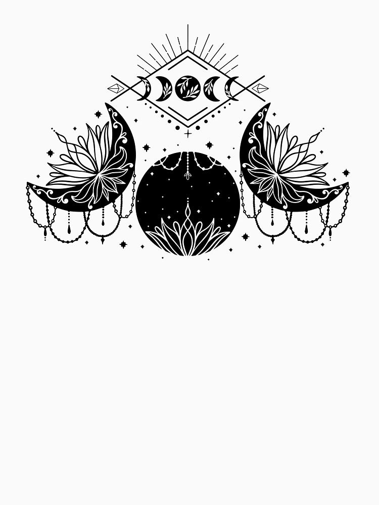 Triple Moon Goddess, Cycles of Life, Divine Feminine, Celestial, Deity by Celestial Charm Co T-Shirts, Hoodie,... (Image 3)