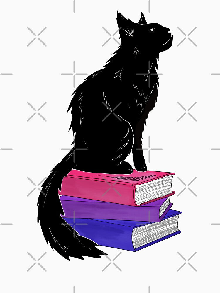 subtle bi pride black literary cat by lavender-skyes T-Shirts, Hoodie, Sweatshirt | BlankRebels.com (Image 3)