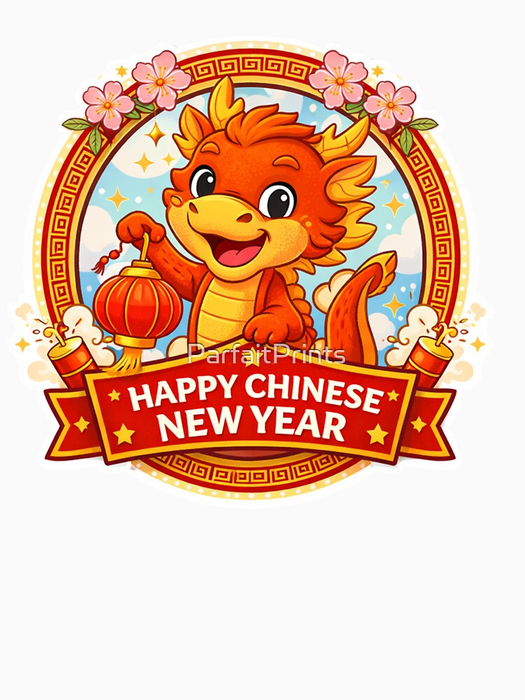 Happy Chinese New Year Logo – Lunar New Year Celebration Design by ParfaitPrints T-Shirts, Hoodie, Sweatshirt (Image 3)