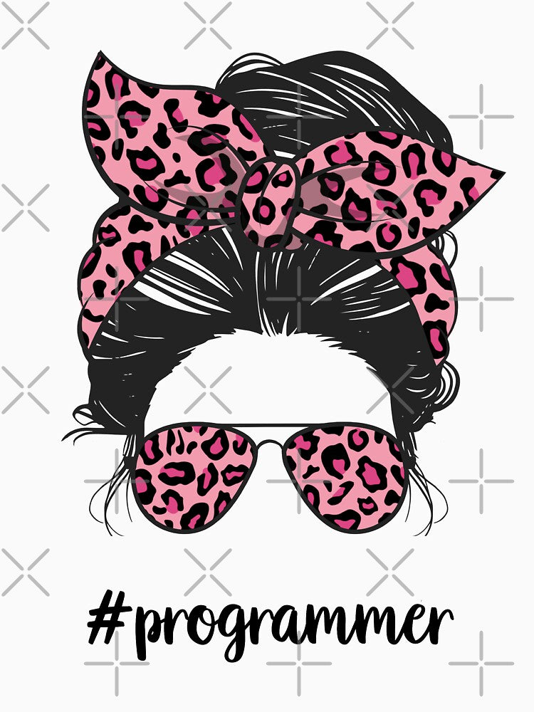 Messy bun programmer - programmer life - funny gift idea for female programmer girl by SANA MAMOUN ALAJJAN... (Image 3)