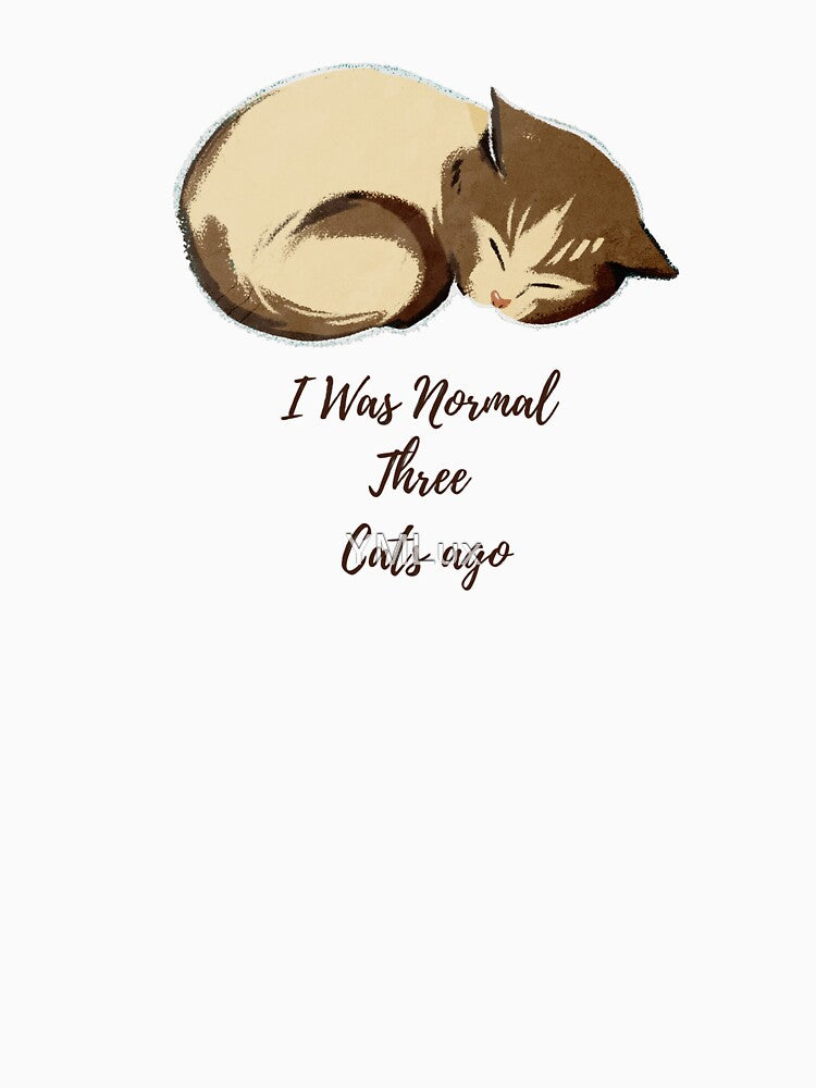 I Was Normal Three Cats Ago Funny Cat T-Shirt & Hoodie | Sarcastic Cat Parent Apparel Gift by YMLux Sweatshirt (Image 3)