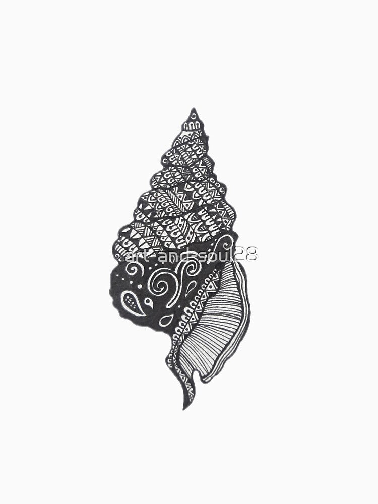 Seashell Zentangle by art-and-soul28 T-Shirts, Hoodie, Sweatshirt | BlankRebels.com (Image 3)