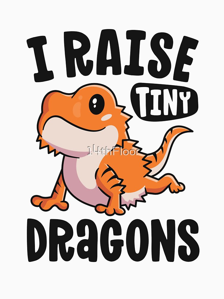 Funny Bearded Dragon Shirt For Girls I Raise Tiny Dragons by 14thFloor Hoodie, Sweatshirt | BlankRebels.com (Image 3)