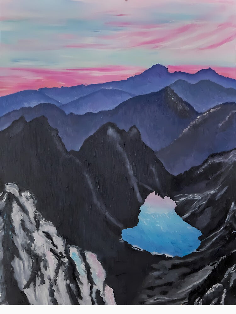 Majestic Mountain Landscape at Dusk by Katherine Miller Art T-Shirts, Hoodie, Sweatshirt | BlankRebels.com (Image 3)