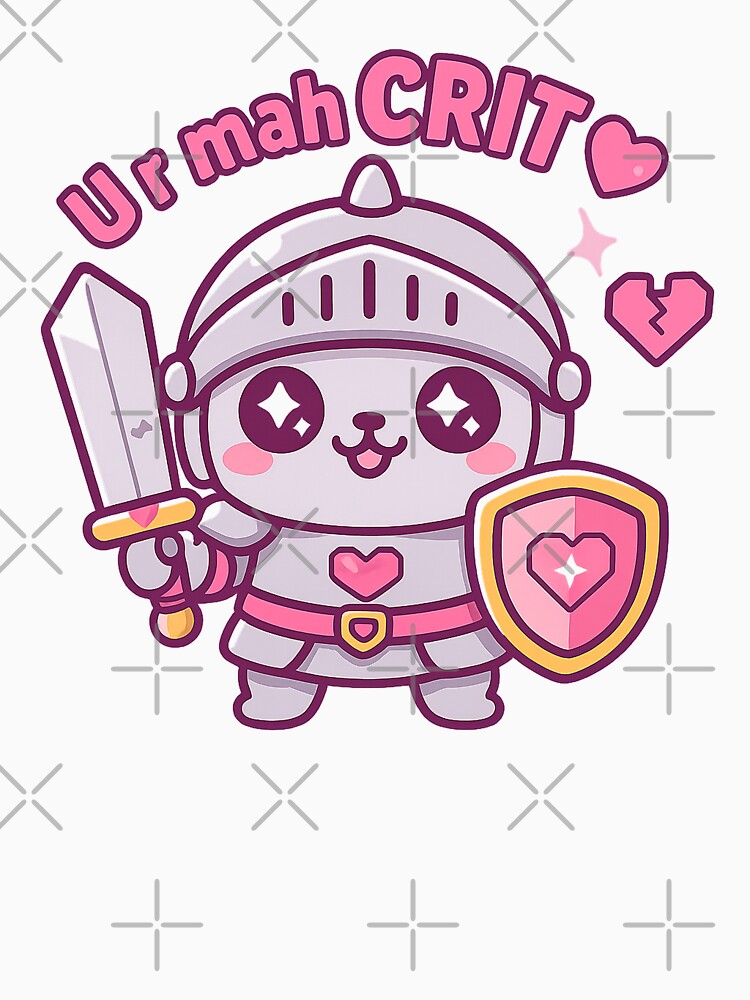 Critical Hit Love – Chibi Knight Seal by GorilaStudio T-Shirts, Hoodie, Sweatshirt | BlankRebels.com (Image 3)