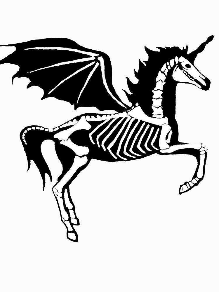 Unicorn Lovers Goth Skeleton Things by GraphicRhythm T-Shirts, Hoodie, Sweatshirt | BlankRebels.com (Image 3)