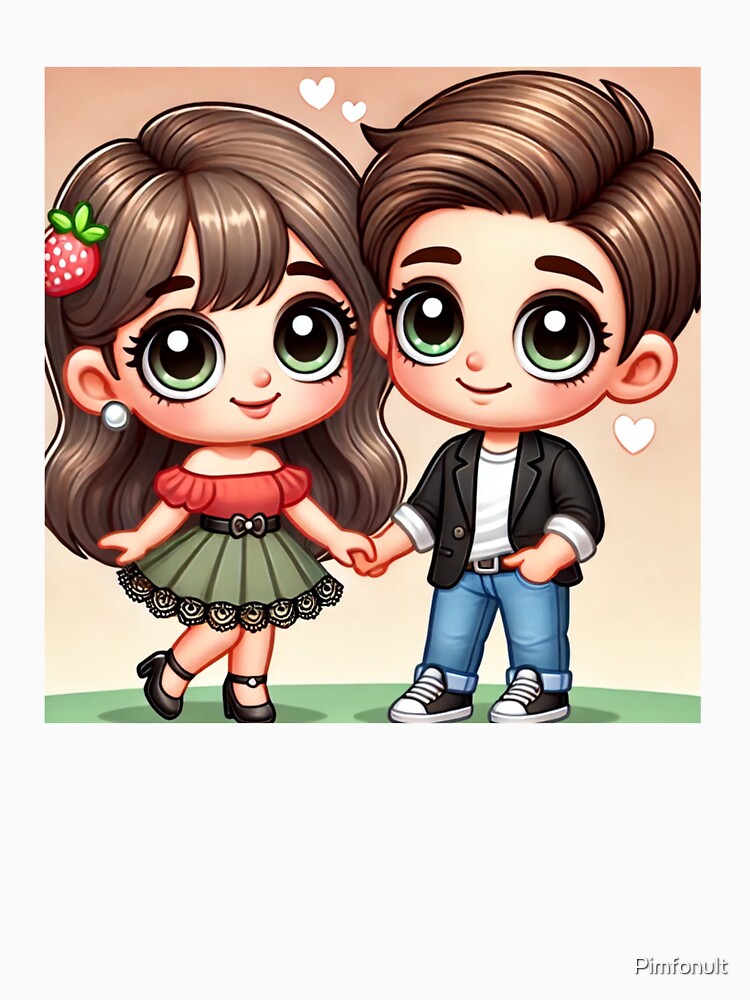 Valentine Sweet Chibi Couple in Love Gifts by Pimfonult T-Shirts, Hoodie, Sweatshirt | BlankRebels.com (Image 3)