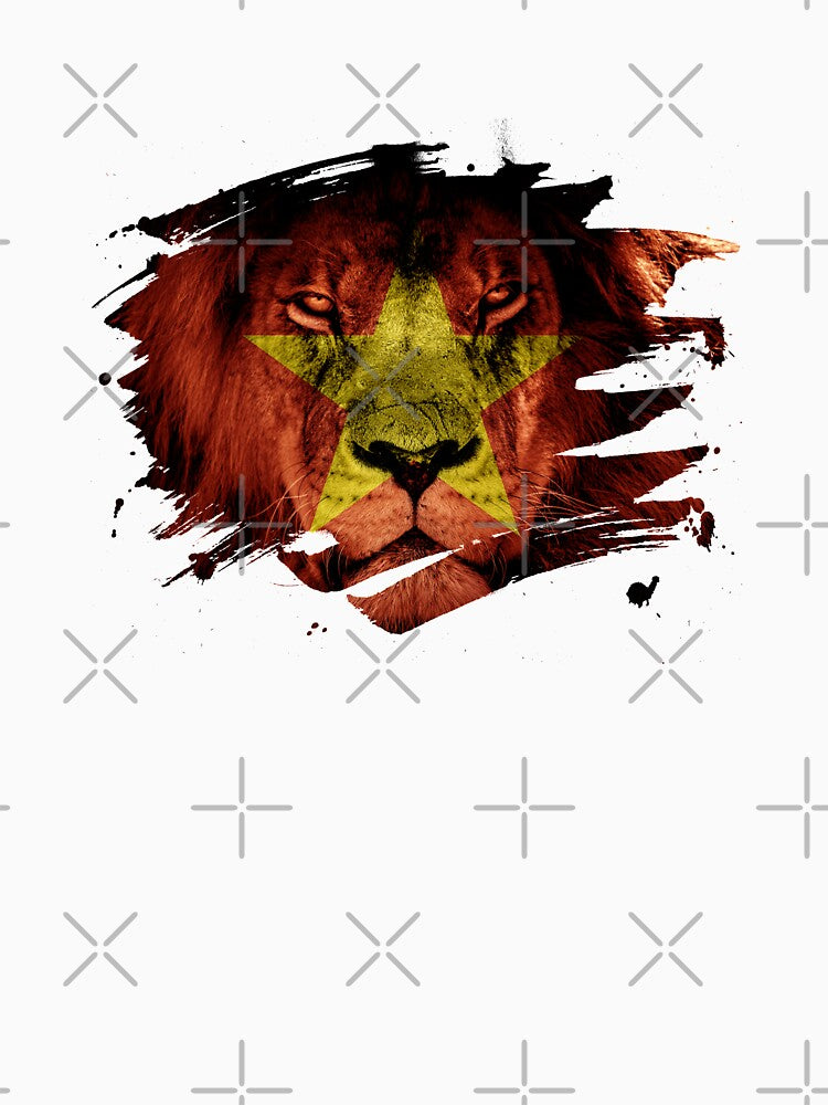 Vietnam Flag & African Lion Picture by ockshirts