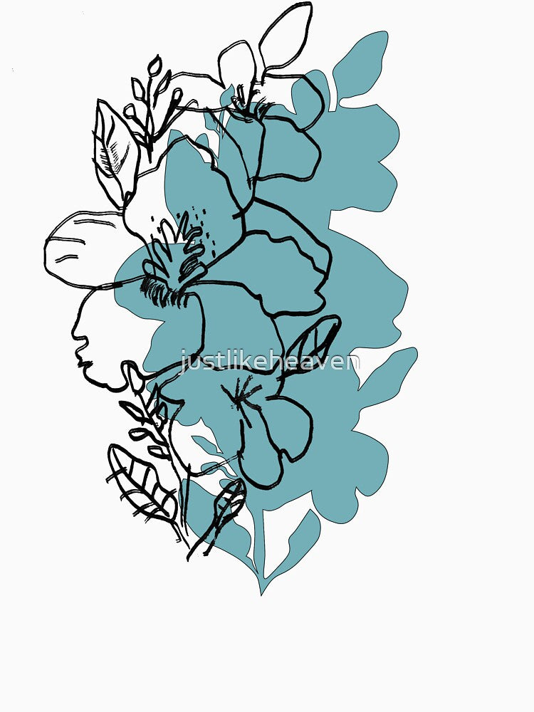 BLUE FLOWERS by justlikeheaven T-Shirts, Hoodie, Sweatshirt | BlankRebels.com (Image 3)