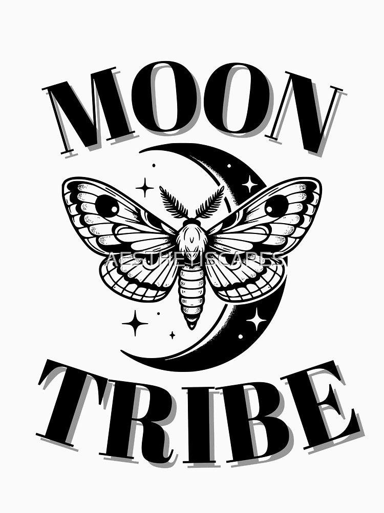 Moon Tribe Moth Art by AESTHETISCAPES T-Shirts, Hoodie, Sweatshirt | BlankRebels.com (Image 3)