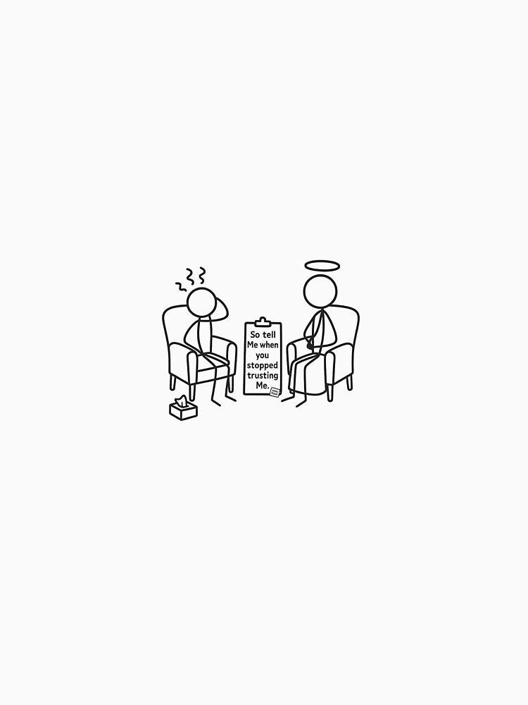 Stickman Therapy Session with God – Funny Christian Mental Health Design by Hey Diary T-Shirts, Hoodie, Sweatshirt (Image 3)