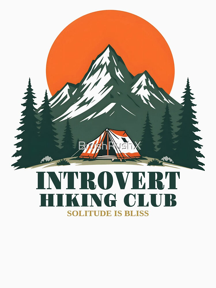 Introvert Hiking Club  – Funny Vintage Nature by BrushRushX T-Shirts, Hoodie, Sweatshirt | BlankRebels.com (Image 3)