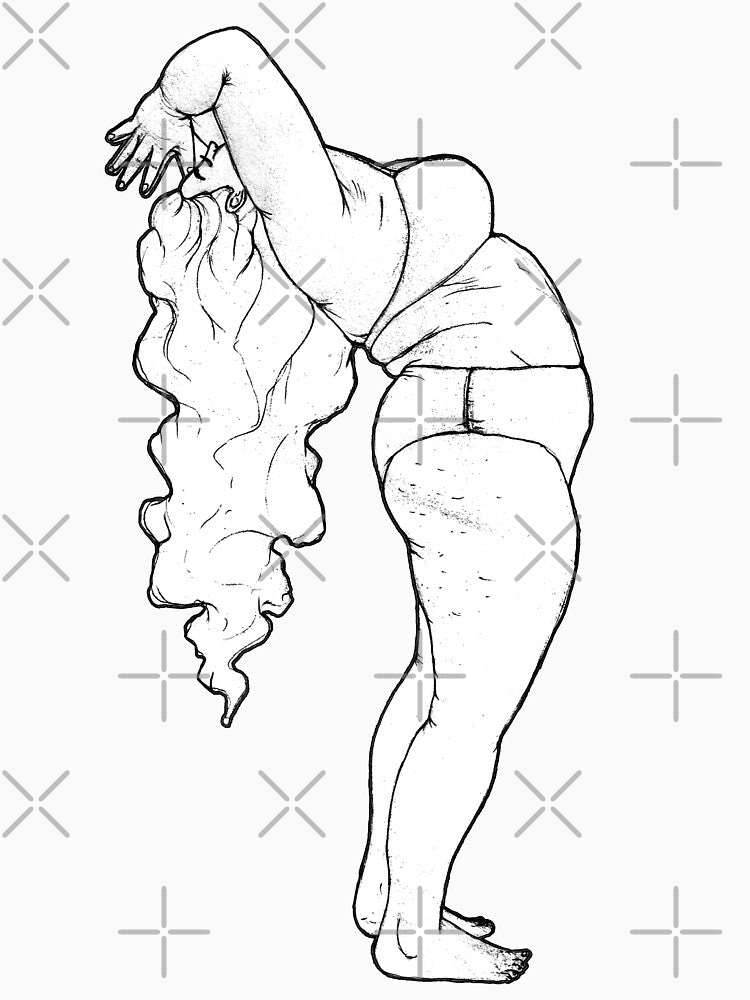 BODY POSITIVE YOGA practice | yoga practice printable digital illustration | yoga studio gift by Pastelove... (Image 3)