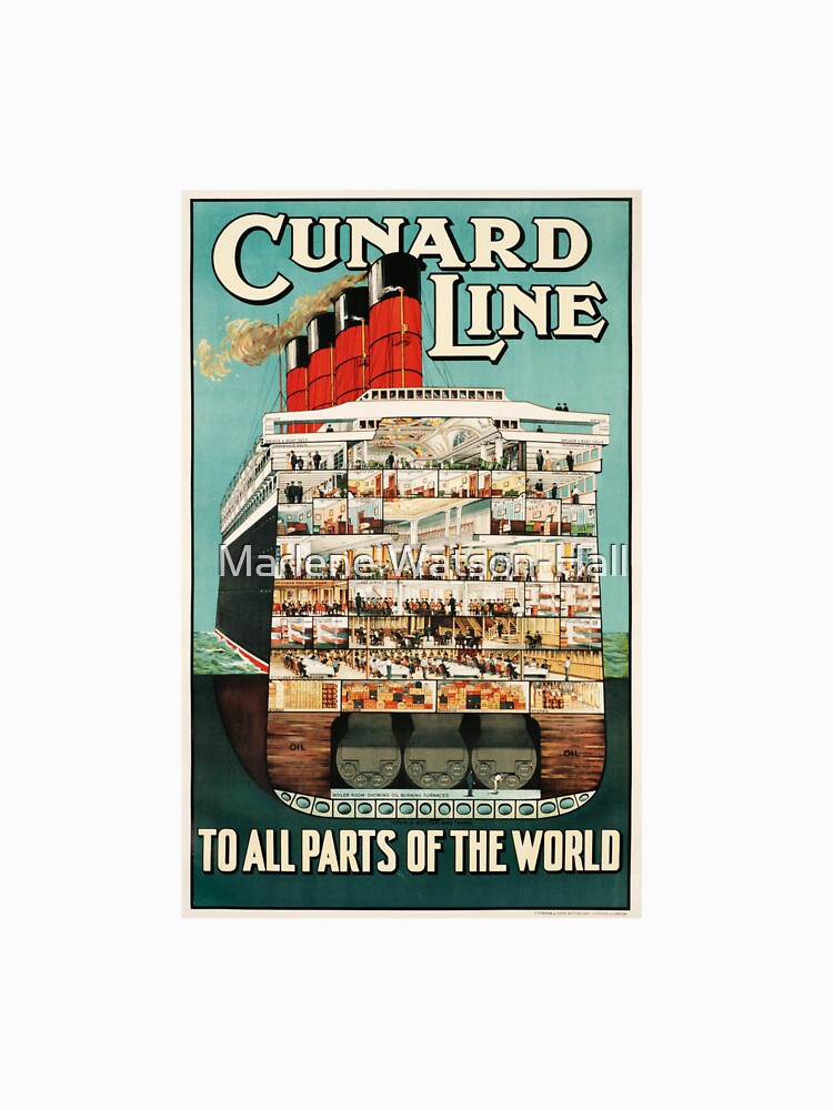 Vintage Cruise Travel Art by Marlene Watson-Hall
