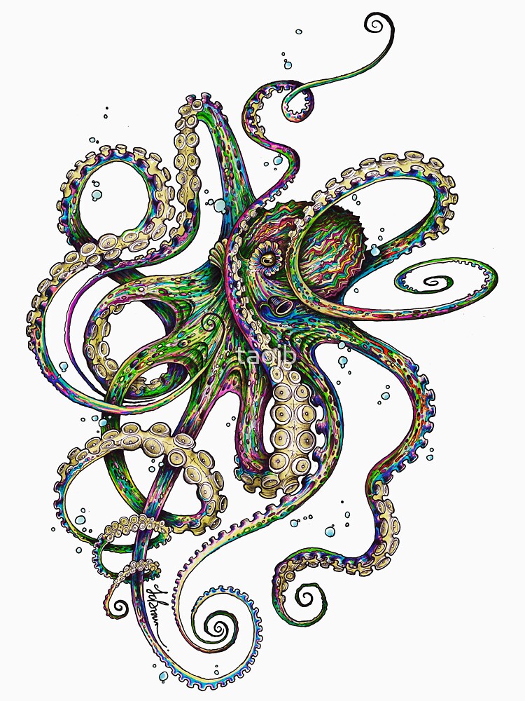 Octopsychedelia by taojb T-Shirts, Hoodie, Sweatshirt | BlankRebels.com (Image 3)