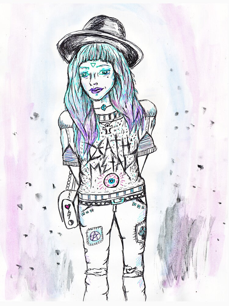 Death Metal Maiden by lunaelizabeth T-Shirts, Hoodie, Sweatshirt | BlankRebels.com (Image 3)