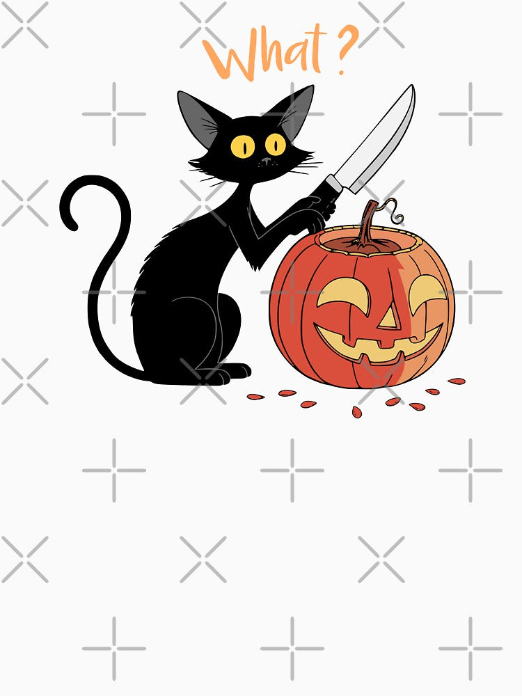 Black cat carving pumpkin for Halloween. by Witch Cat T-Shirts, Hoodie, Sweatshirt | BlankRebels.com (Image 3)