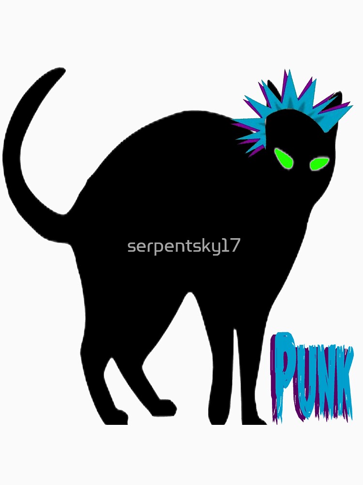 Punk Black Cat by SerpentSkyArts