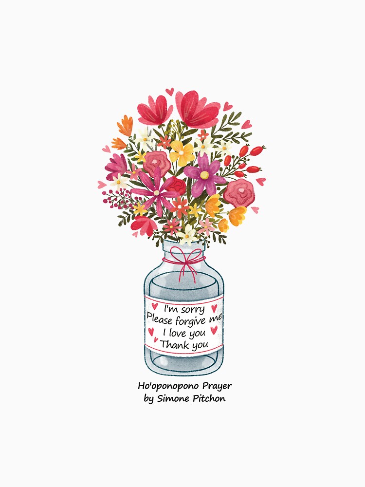 Ho'oponopono Flower Jar by Simone Pitchon T-Shirts, Hoodie, Sweatshirt | BlankRebels.com (Image 3)