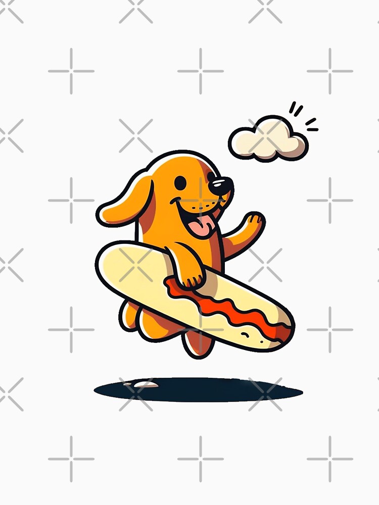 Cute and Bold Orange Dog in the air surfing by yodaddydesigns T-Shirts, Hoodie, Sweatshirt | BlankRebels.com (Image 3)