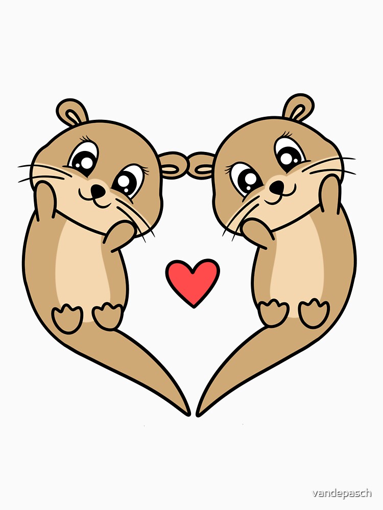 otter couple love heart by vandepasch T-Shirts, Hoodie, Sweatshirt | BlankRebels.com (Image 3)