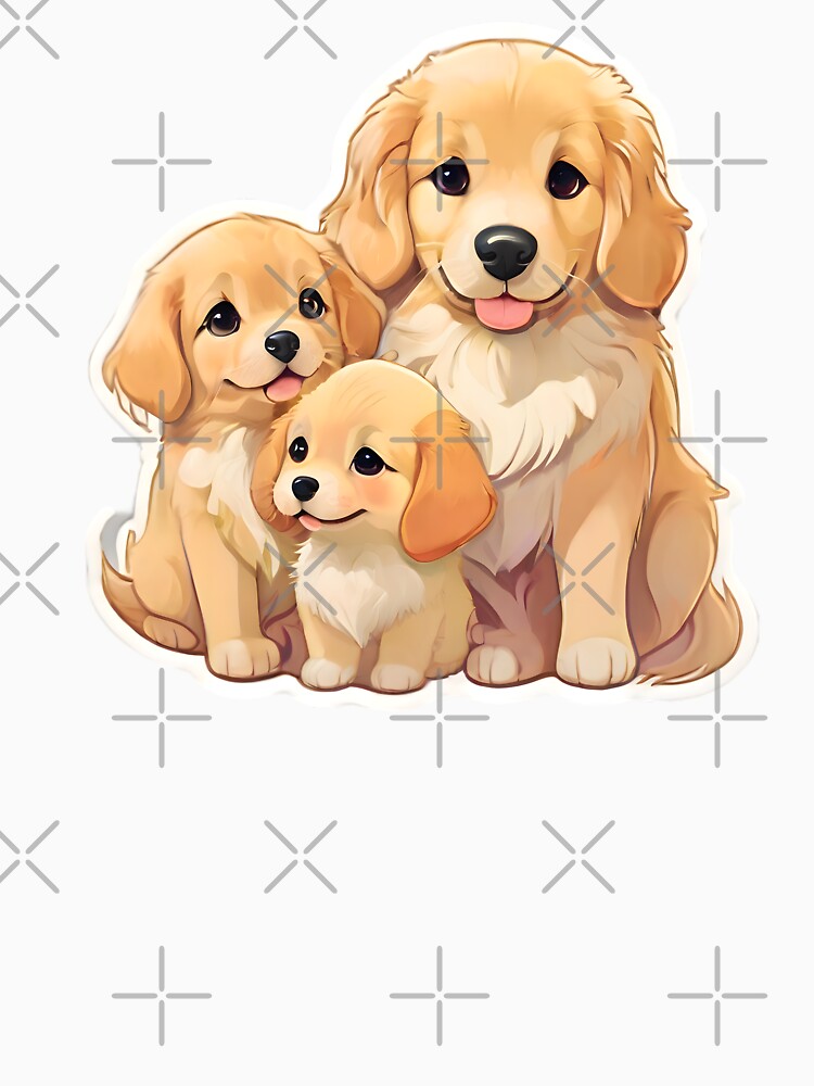 Golden Retriever family by YongDesign2023 T-Shirts, Hoodie, Sweatshirt | BlankRebels.com (Image 3)
