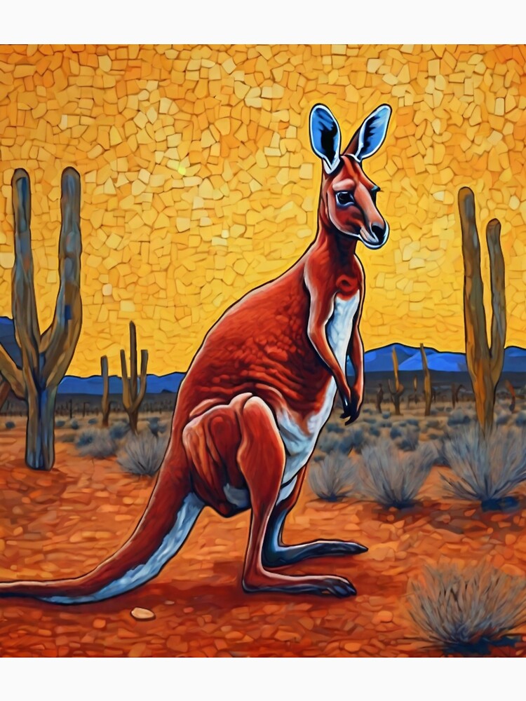 "Red Kangaroo in the Australian Desert" by Artisticanvas T-Shirts, Hoodie, Sweatshirt | BlankRebels.com (Image 3)