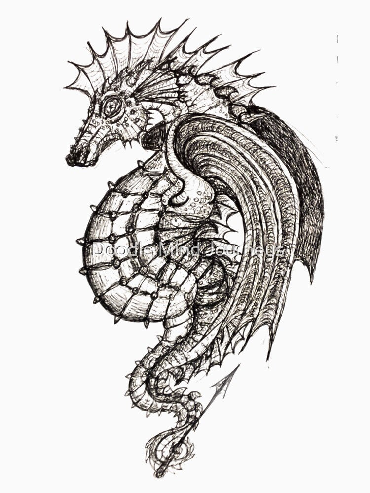 Seahorse with wings by Doodle Mind Journeys T-Shirts, Hoodie, Sweatshirt | BlankRebels.com (Image 2)