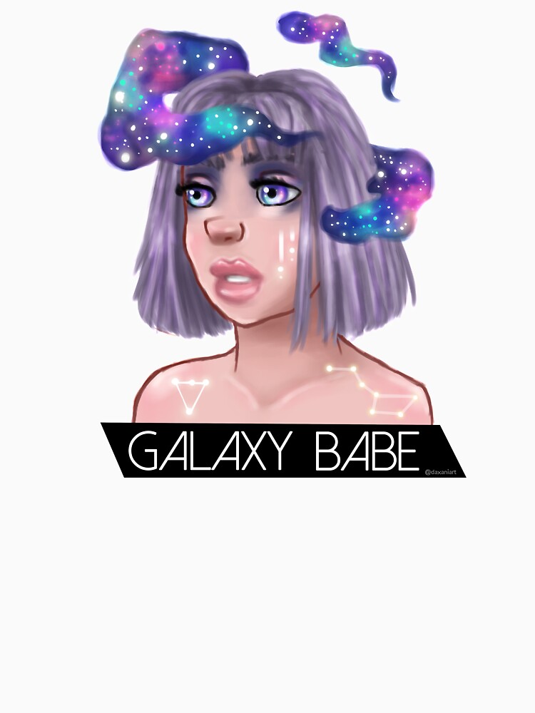 Galaxy Babe Aesthetic - black bar by Daxani T-Shirts, Hoodie, Sweatshirt | BlankRebels.com (Image 3)