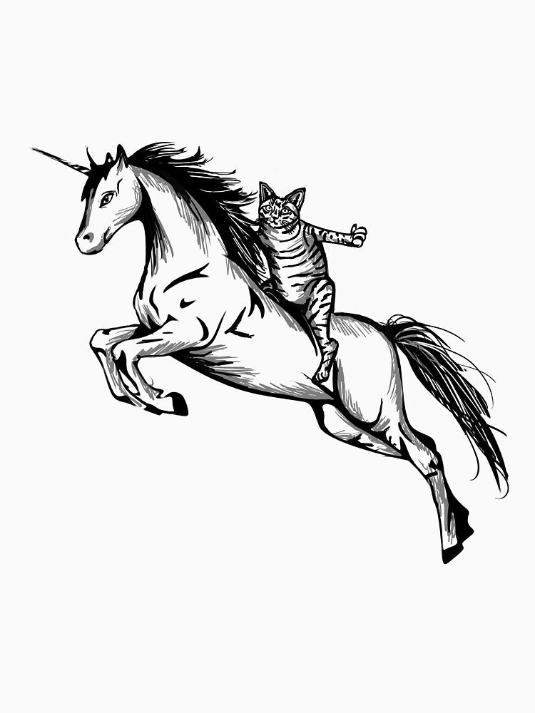 Awesome Cat Riding Unicorn Design by GraphicRhythm T-Shirts, Hoodie, Sweatshirt | BlankRebels.com (Image 3)