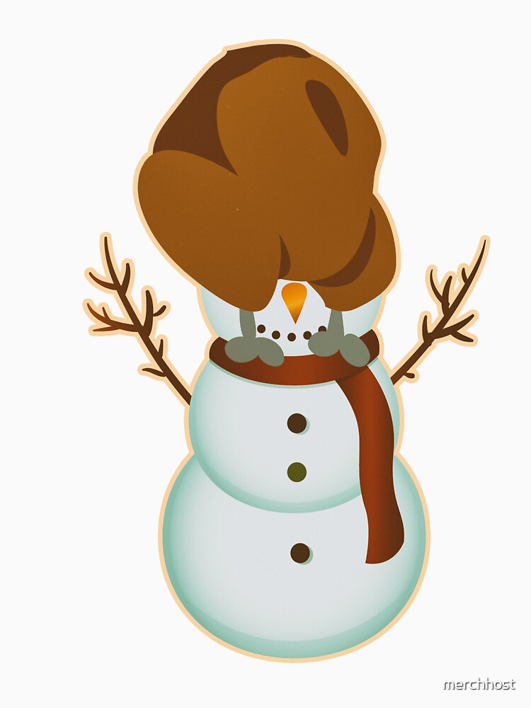 Snowman with Turkey on Its Head Funny by merchhost T-Shirts, Hoodie, Sweatshirt | BlankRebels.com (Image 3)