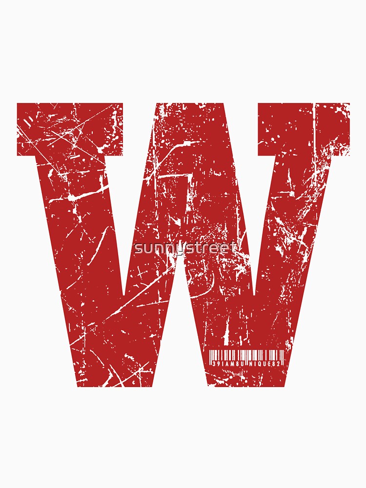Red Grunge Monogram Letter "W" I Am Unique by SunnyStreet T-Shirts, Hoodie, Sweatshirt | BlankRebels.com (Image 3)