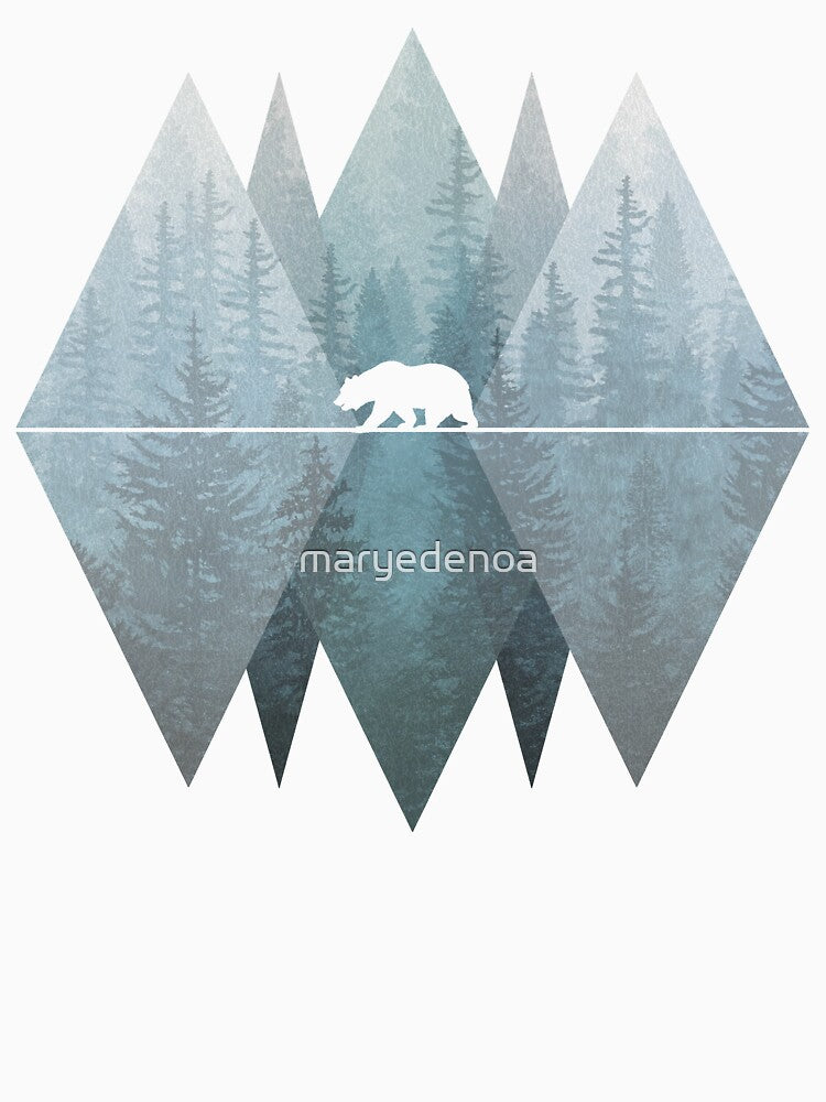 Misty Forest Mountain Bear by maryedenoa T-Shirts, Hoodie, Sweatshirt | BlankRebels.com (Image 3)