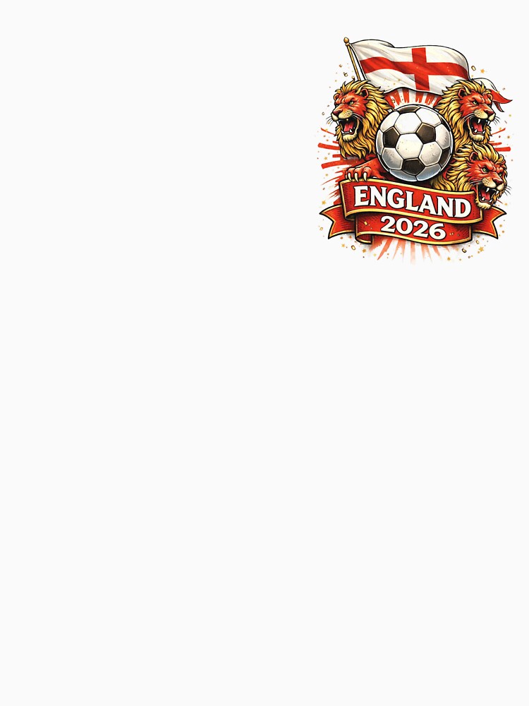 England 2026 – Three Lions Shield Back Print Design by ZEBBEDE - Minimal Streetwear