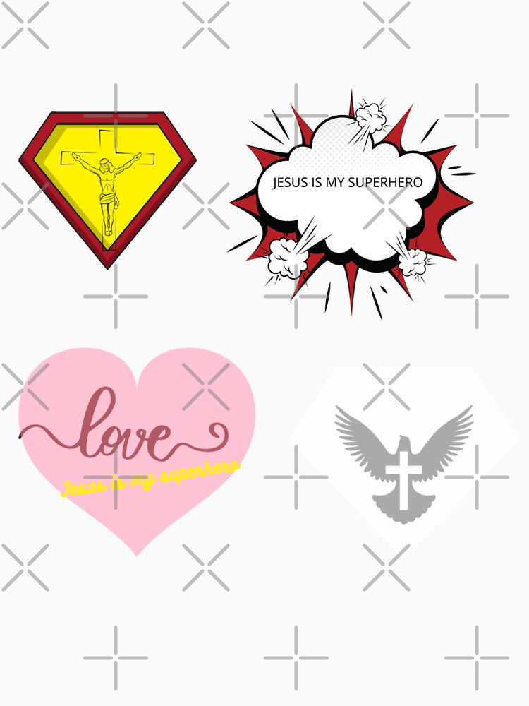 Jesus is My Superhero Sticker Pack by haRexia