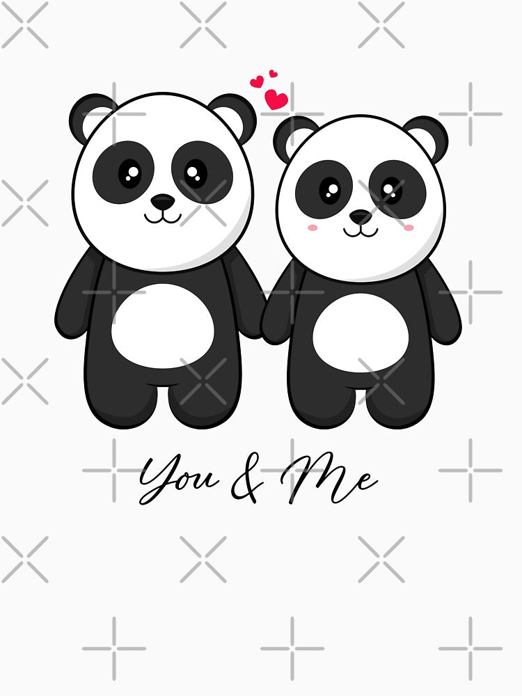 You and Me Couple Panda by Graffnix T-Shirts, Hoodie, Sweatshirt | BlankRebels.com (Image 3)