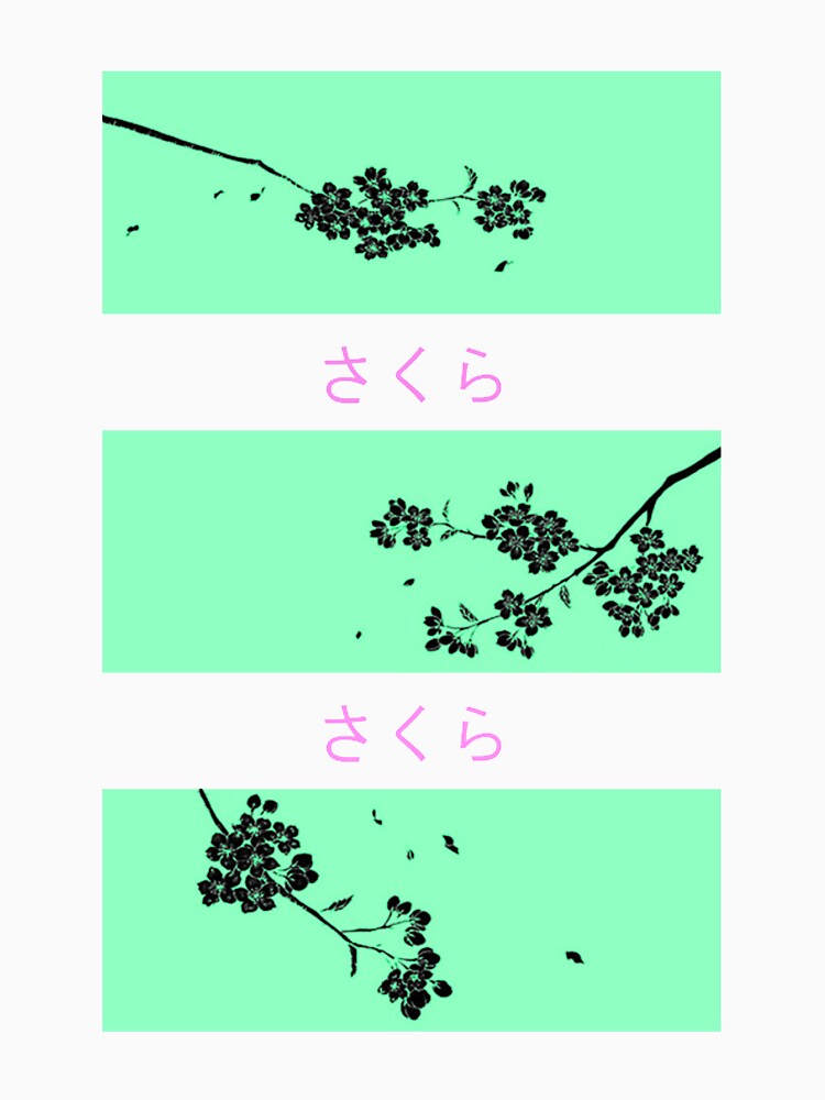 Sakura Flowers vaporwave Aesthetic by Kabuk T-Shirts, Hoodie, Sweatshirt | BlankRebels.com (Image 3)