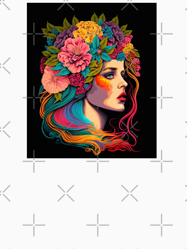 Girl and Flower Pop Art: Add a Modern Twist to Your Wall Décor #MODEL 7 by Thewallart