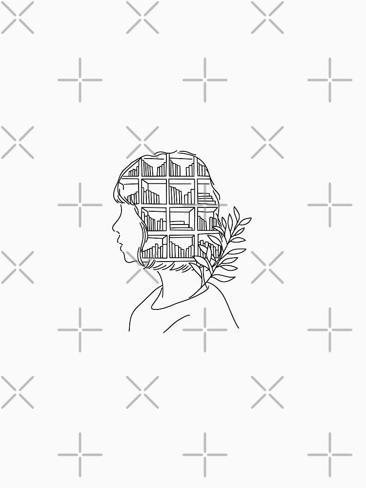 Books In Woman's Head by selmaal T-Shirts, Hoodie, Sweatshirt | BlankRebels.com (Image 3)
